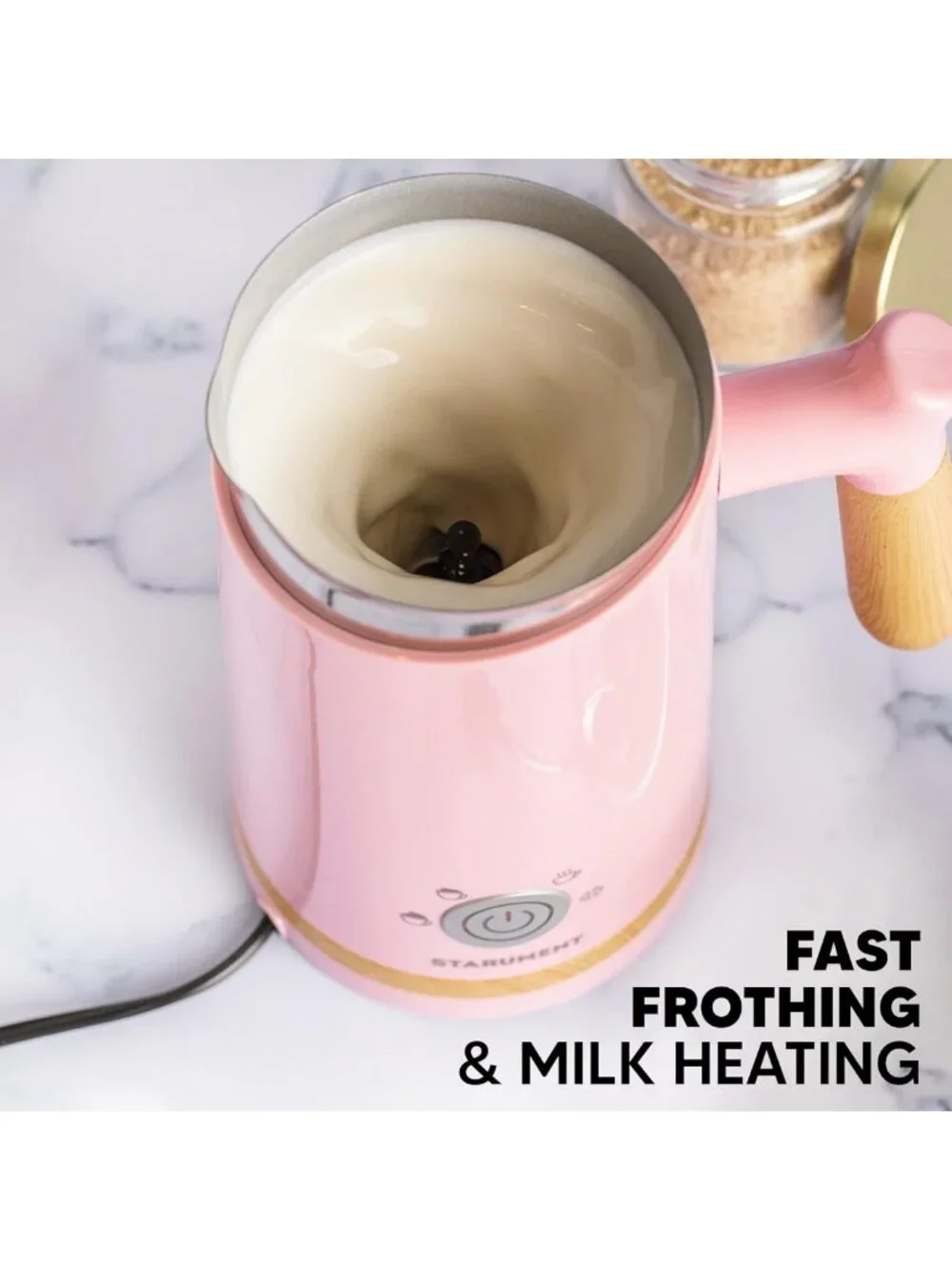Automatic Electric Milk Frother & Heater for Coffee, Latte, Cappuccino - 4